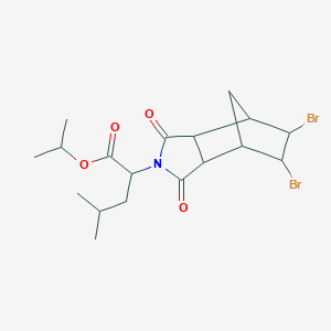 propan-2-yl 2-(5,6-dibromo-1,3-dioxooctahydro-2H-4,7-methanoisoindol-2-yl)-4-methylpentanoate