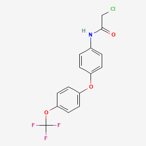 molecular formula C15H11ClF3NO3 B3040540 N-{4-[4-(Trifluoromethoxy)phenoxy]phenyl}-2-chloroacetamide CAS No. 215519-07-6
