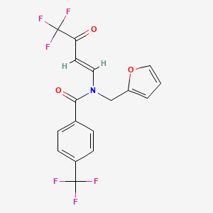 molecular formula C17H11F6NO3 B3040541 N-(2-呋喃甲基)-N-(4,4,4-三氟-3-氧代丁-1-烯基)-4-(三氟甲基)苯甲酰胺 CAS No. 215519-27-0