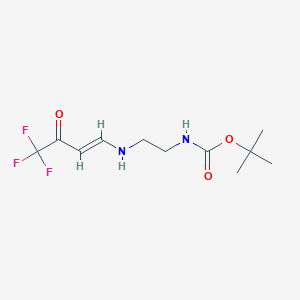 molecular formula C11H17F3N2O3 B3040546 tert-Butyl N-(2-[(4,4,4-trifluoro-3-oxobut-1-enyl)amino]ethyl)carbamate CAS No. 215654-52-7