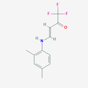 molecular formula C12H12F3NO B3040548 4-(2,4-Dimethylanilino)-1,1,1-trifluorobut-3-en-2-one CAS No. 215654-87-8