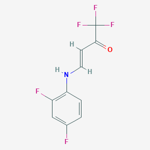 molecular formula C10H6F5NO B3040549 4-(2,4-Difluoroanilino)-1,1,1-trifluorobut-3-en-2-one CAS No. 215654-90-3