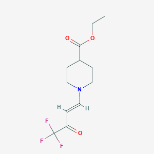 Ethyl 1-(4,4,4-trifluoro-3-oxobut-1-enyl)piperidine-4-carboxylate
