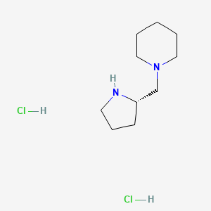 molecular formula C10H22Cl2N2 B3040555 (S)-1-(Pyrrolidin-2-ylmethyl)piperidine 2hcl CAS No. 215918-57-3