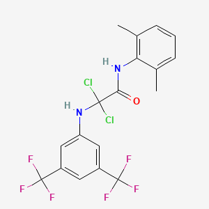 N1-(2,6-dimethylphenyl)-2,2-dichloro-2-[3,5-di(trifluoromethyl)anilino]acetamide