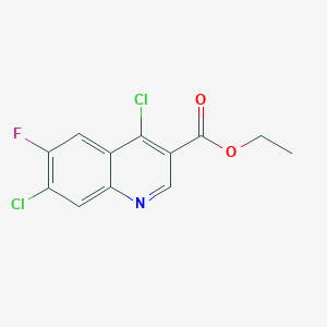 molecular formula C12H8Cl2FNO2 B3040586 Ethyl 4,7-dichloro-6-fluoroquinoline-3-carboxylate CAS No. 218457-57-9