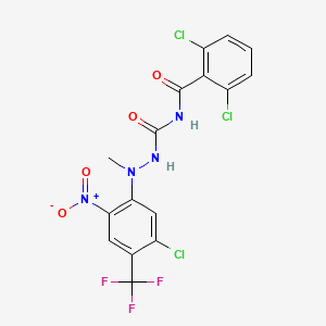 2,6-dichloro-N-[[5-chloro-N-methyl-2-nitro-4-(trifluoromethyl)anilino]carbamoyl]benzamide