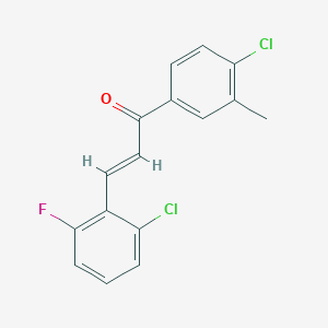 molecular formula C16H11Cl2FO B3040592 3-(2-Chloro-6-fluorophenyl)-1-(4-chloro-3-methylphenyl)prop-2-en-1-one CAS No. 219140-57-5