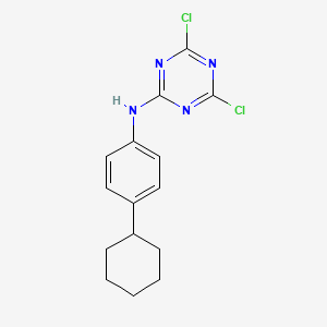 N2-(4-cyclohexylphenyl)-4,6-dichloro-1,3,5-triazin-2-amine
