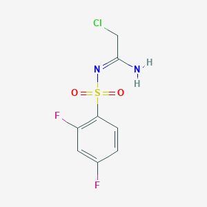 N1-(2-chloroethanimidoyl)-2,4-difluorobenzene-1-sulphonamide