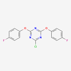 molecular formula C15H8ClF2N3O2 B3040608 2-Chloro-4,6-di(4-fluorophenoxy)-1,3,5-triazine CAS No. 219765-77-2