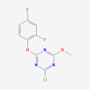 molecular formula C10H6ClF2N3O2 B3040609 2-Chloro-4-(2,4-difluorophenoxy)-6-methoxy-1,3,5-triazine CAS No. 219766-05-9