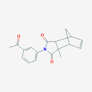 molecular formula C18H17NO3 B304061 2-(3-acetylphenyl)-3a-methyl-3a,4,7,7a-tetrahydro-1H-4,7-methanoisoindole-1,3(2H)-dione 
