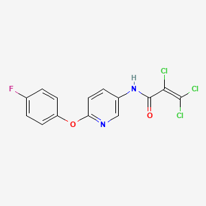 molecular formula C14H8Cl3FN2O2 B3040618 N1-[6-(4-fluorophenoxy)-3-pyridyl]-2,3,3-trichloroacrylamide CAS No. 219929-62-1