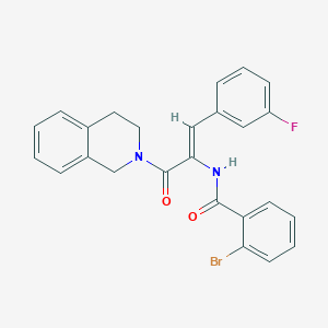 2-bromo-N-[1-(3,4-dihydro-2(1H)-isoquinolinylcarbonyl)-2-(3-fluorophenyl)vinyl]benzamide
