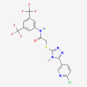 N1-[3,5-di(trifluoromethyl)phenyl]-2-{[5-(6-chloro-3-pyridyl)-4-methyl-4H-1,2,4-triazol-3-yl]thio}acetamide