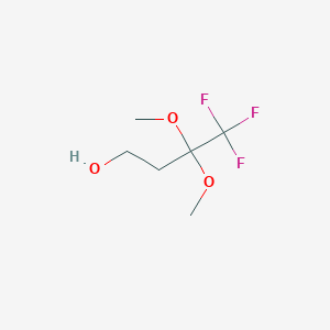 molecular formula C6H11F3O3 B3040679 4,4,4-Trifluoro-3,3-dimethoxybutan-1-ol CAS No. 229956-97-2