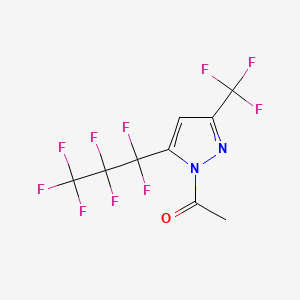 molecular formula C9H4F10N2O B3040682 1-[5-(1,1,2,2,3,3,3-七氟丙基)-3-(三氟甲基)吡唑-1-基]乙酮 CAS No. 229980-60-3