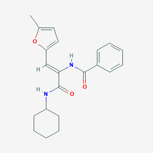 molecular formula C21H24N2O3 B304069 N-[1-[(cyclohexylamino)carbonyl]-2-(5-methyl-2-furyl)vinyl]benzamide 