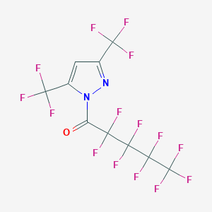 molecular formula C10HF15N2O B3040691 3,5-Bis(trifluoromethyl)-1-(nonafluoropentanoyl)pyrazole CAS No. 231285-85-1