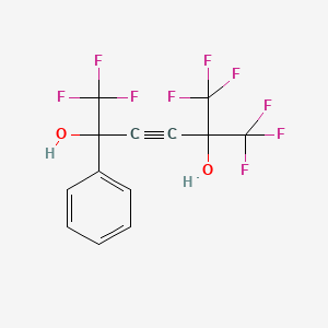 molecular formula C13H7F9O2 B3040695 1,1,1,6,6,6-Hexafluoro-5-phenyl-2-(trifluoromethyl)hex-3-yne-2,5-diol CAS No. 231285-92-0