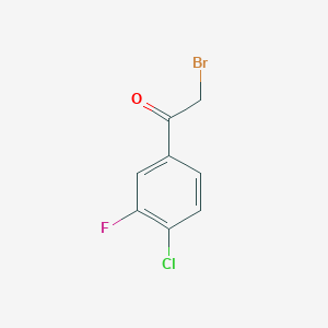 molecular formula C8H5BrClFO B3040699 2-Bromo-1-(4-chloro-3-fluorophenyl)ethanone CAS No. 231297-62-4