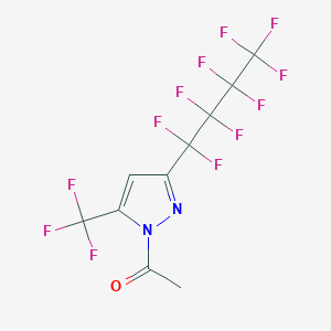 1-Acetyl-3-(nonafluorobutyl)-5-(trifluoromethyl)pyrazole