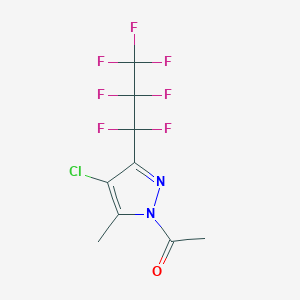 molecular formula C9H6ClF7N2O B3040701 1-Acetyl-4-chloro-3-(heptafluoropropyl)-5-methyl-1H-pyrazole CAS No. 231301-25-0