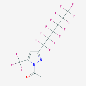 1-Acetyl-3(5)-perfluorohexyl-5(3)-(trifluoromethyl)pyrazole