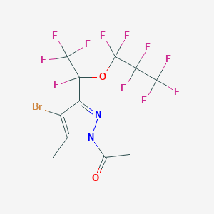 molecular formula C11H6BrF11N2O2 B3040704 1-Acetyl-4-bromo-5-methyl-3-[perfluoro(1-propoxyethyl)]pyrazole CAS No. 231301-30-7