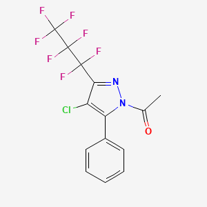 1-Acetyl-4-chloro-3-(heptafluoropropyl)-5-phenyl-1H-pyrazole