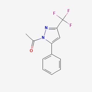 molecular formula C12H9F3N2O B3040713 1-[5-Phenyl-3-(trifluoromethyl)pyrazol-1-yl]ethanone CAS No. 231947-22-1