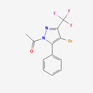 molecular formula C12H8BrF3N2O B3040718 1-Acetyl-4-bromo-5(3)-phenyl-3(5)-(trifluoromethyl)pyrazole CAS No. 231955-60-5