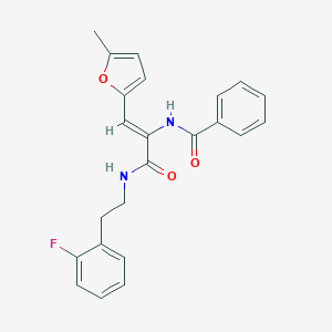 molecular formula C23H21FN2O3 B304072 N-[1-({[2-(2-fluorophenyl)ethyl]amino}carbonyl)-2-(5-methyl-2-furyl)vinyl]benzamide 