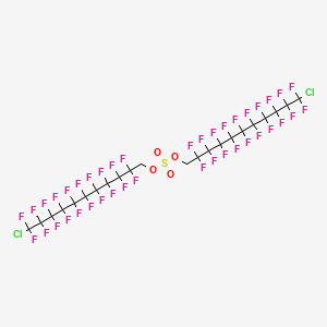 molecular formula C22H4Cl2F40O4S B3040724 Bis(11-chloro-2,2,3,3,4,4,5,5,6,6,7,7,8,8,9,9,10,10,11,11-icosafluoroundecyl) sulfate CAS No. 232587-52-9