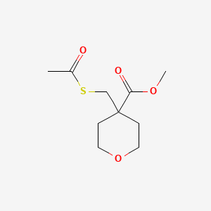molecular formula C10H16O4S B3040753 Methyl 4-[(acetylsulfanyl)methyl]oxane-4-carboxylate CAS No. 235753-82-9