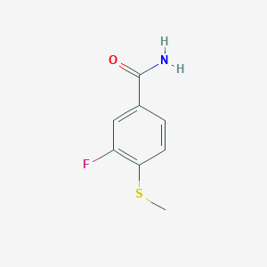 molecular formula C8H8FNOS B3040764 3-氟-4-(甲硫基)苯甲酰胺 CAS No. 238742-81-9