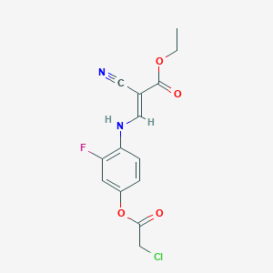 Ethyl 3-{4-[(2-chloroacetyl)oxy]-2-fluoroanilino}-2-cyanoacrylate