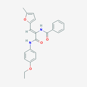 molecular formula C23H22N2O4 B304078 N-[1-[(4-ethoxyanilino)carbonyl]-2-(5-methyl-2-furyl)vinyl]benzamide 