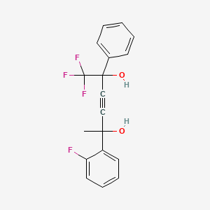 2-(2-Fluorophenyl)-5-phenyl-6,6,6-trifluorohex-3-yne-2,5-diol