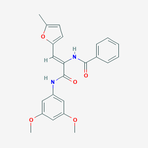 molecular formula C23H22N2O5 B304080 N-[1-[(3,5-dimethoxyanilino)carbonyl]-2-(5-methyl-2-furyl)vinyl]benzamide 