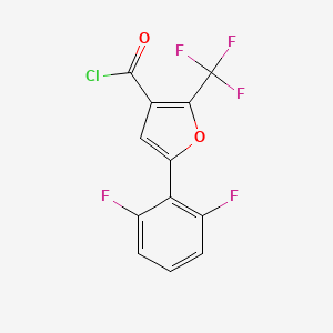 5-(2,6-Difluorophenyl)-2-(trifluoromethyl)furan-3-carbonyl chloride