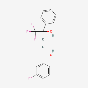 2-(3-Fluorophenyl)-5-phenyl-6,6,6-trifluorohex-3-yne-2,5-diol