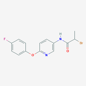 molecular formula C14H12BrFN2O2 B3040826 2-bromo-N-[6-(4-fluorophenoxy)pyridin-3-yl]propanamide CAS No. 243644-23-7