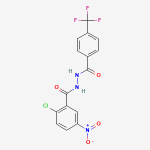molecular formula C15H9ClF3N3O4 B3040827 N'1-[4-(trifluoromethyl)benzoyl]-2-chloro-5-nitrobenzene-1-carbohydrazide CAS No. 243644-32-8
