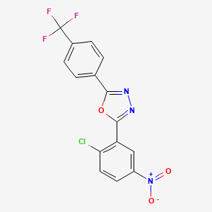molecular formula C15H7ClF3N3O3 B3040828 2-(2-Chloro-5-nitrophenyl)-5-[4-(trifluoromethyl)phenyl]-1,3,4-oxadiazole CAS No. 243644-36-2