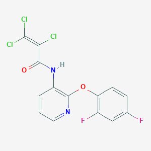 molecular formula C14H7Cl3F2N2O2 B3040829 N1-[2-(2,4-difluorophenoxy)-3-pyridyl]-2,3,3-trichloroacrylamide CAS No. 243644-40-8