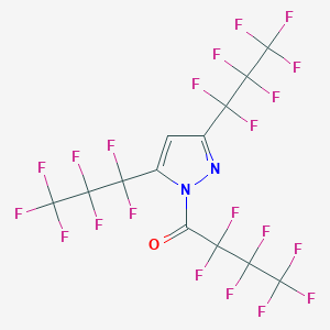 1-Heptafluorobutanoyl-3,5-bis(heptafluoro-1-propyl)pyrazole