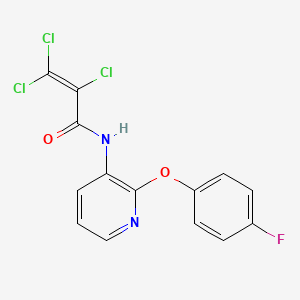 molecular formula C14H8Cl3FN2O2 B3040834 N1-[2-(4-fluorophenoxy)-3-pyridyl]-2,3,3-trichloroacrylamide CAS No. 243962-99-4