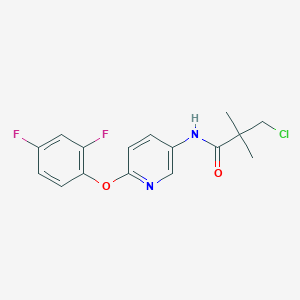 molecular formula C16H15ClF2N2O2 B3040835 N1-[6-(2,4-Difluorophenoxy)-3-Pyridyl]-3-Chloro-2,2-Dimethylpropanamide CAS No. 243963-11-3